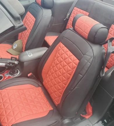 red and black seat