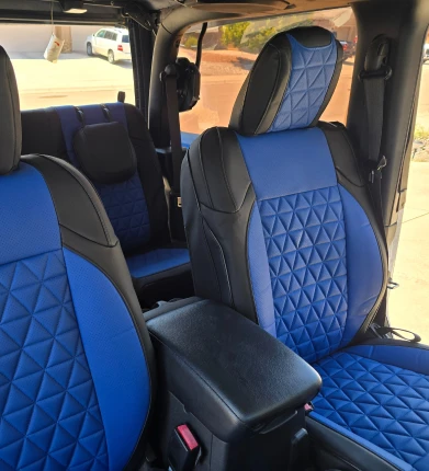 blue front right side seat